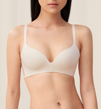 INVISIBLE INSIDE-OUT NON-WIRED PADDED BRA - VANILLE