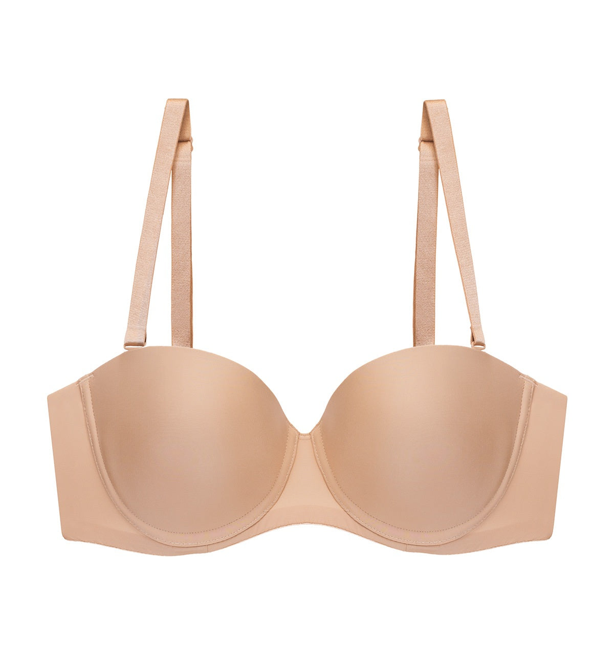 Buy Strapless Non-Wired Push-up Bra with Interchangeable Back Straps Nude  For Women