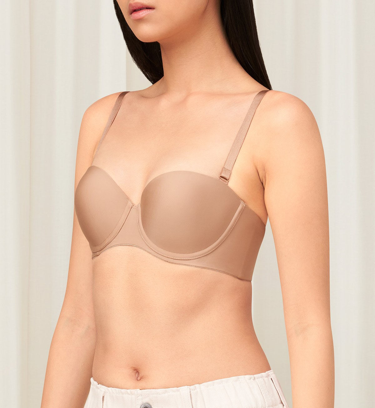 Lingerie Bodysuit with Push up Bra Gathered Breast Bra Buckle Women's Strapless  Bras for Women 34ddd, Beige, Medium : : Clothing, Shoes &  Accessories