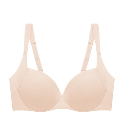 Body Make Up Illusion Curve Wired Half Cup Padded Bra - NUDE BEIGE