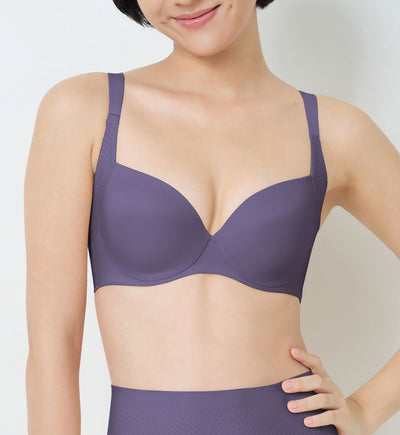 Body Make Up Illusion Curve Wired Half Cup Padded Bra - SLATE