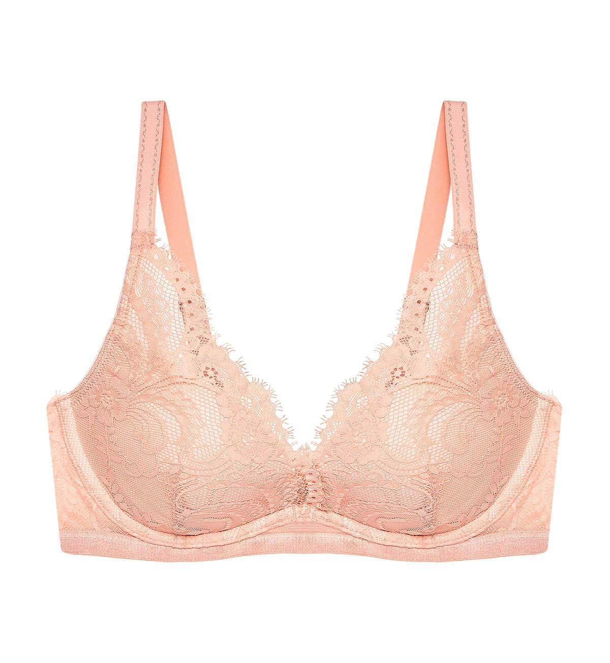 Free People Light Pink Peach Lace Bralette sz Large - $15 - From